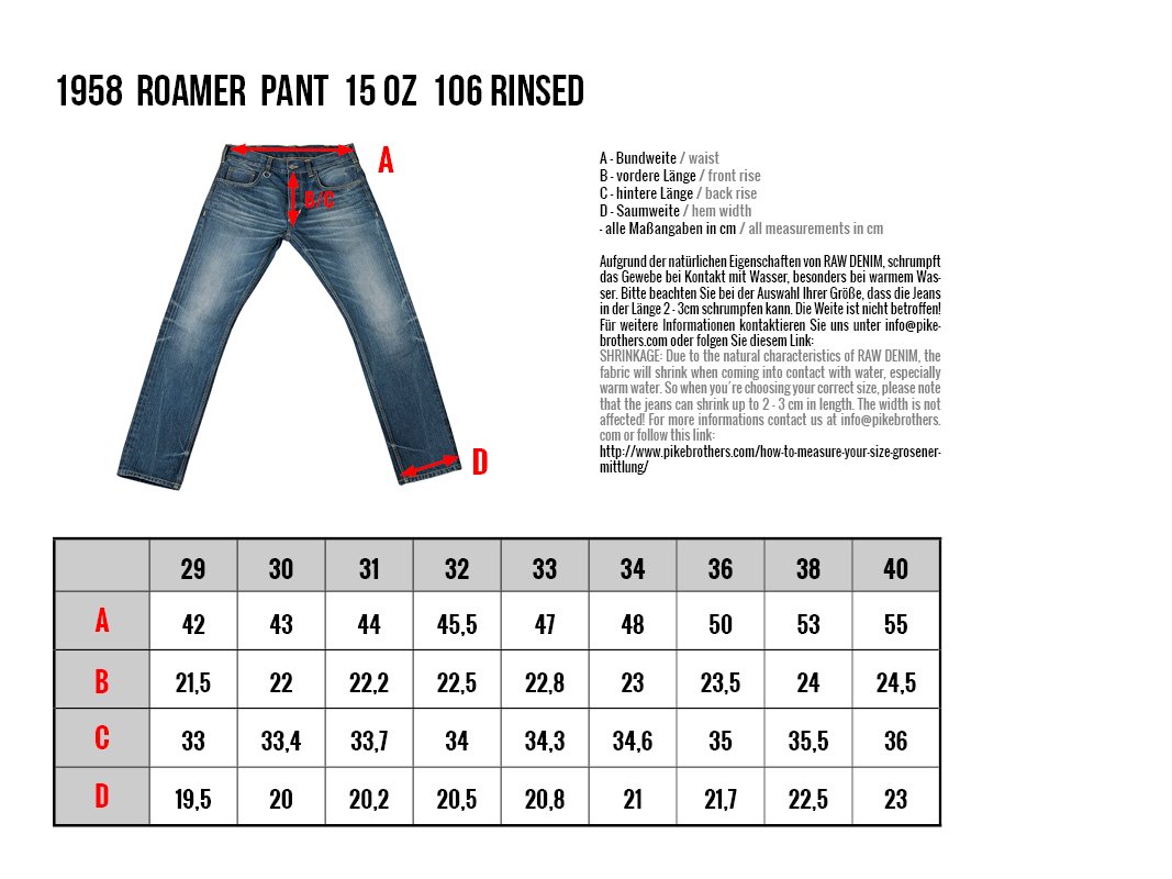 1958 Pantalon pike brother 15oz indigo - Vue 4 - Holdfast