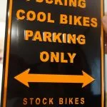 Garage Parking Plate "Fucking Cool Bikes Parking only" - View 7 - Holdfast