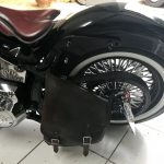 Sacoche Softail Latérale  / Rear Swingarm Bag HD BLACK Leather - Vue 4 - Holdfast
