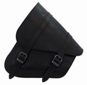 Black Leather Softail Side Bag / Swingarm Bag Softail Black Leather - View 2 - Holdfast