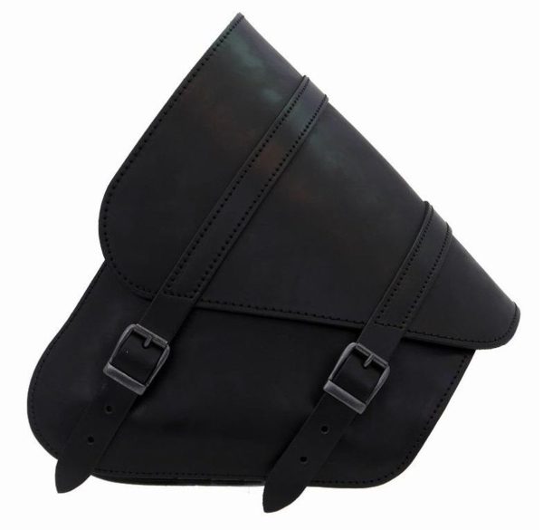 Sacoche Latérale Cuir Noir Softail /Swingarm Bag Softail Black Leather