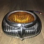 Vintage Bobber Headlight, Yellow Optics - View 3 - Holdfast