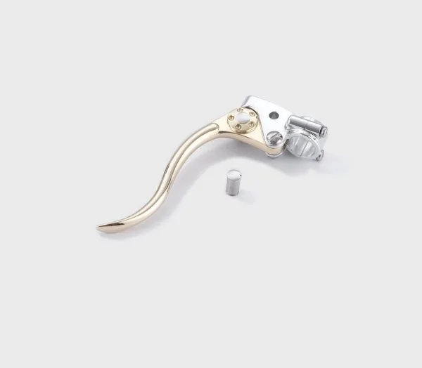 DELUXE LINE CLUTCH LEVER ASSEMBLY ALUMINUM & BRASS (polish)