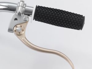 DELUXE LINE CLUTCH LEVER ASSEMBLY ALUMINUM & BRASS SATIN