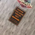 Garage Parking Plate "Fucking Cool Bikes Parking only" - View 2 - Holdfast