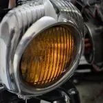 Vintage Bobber Headlight, Yellow Optics - View 9 - Holdfast