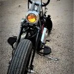 Vintage Bobber Headlight, Yellow Optics - View 7 - Holdfast