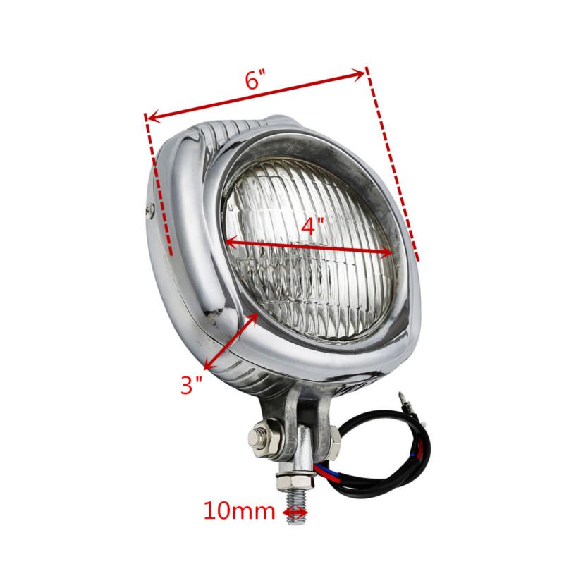 Retro Electroline Vintage Headlight For Harley Dyna Sportster Chopper Bobber