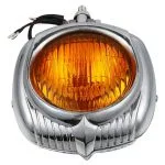 Vintage Bobber Headlight, Yellow Optics - View 10 - Holdfast