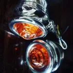CLIGNOTANTS MOTO CUSTOM EDGE CUT BOBBER VERRES ORANGES - Vue 4 - Holdfast