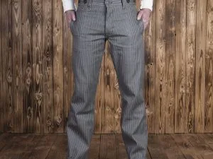 1942 Striped Prisoner Pants Hickory 12oz