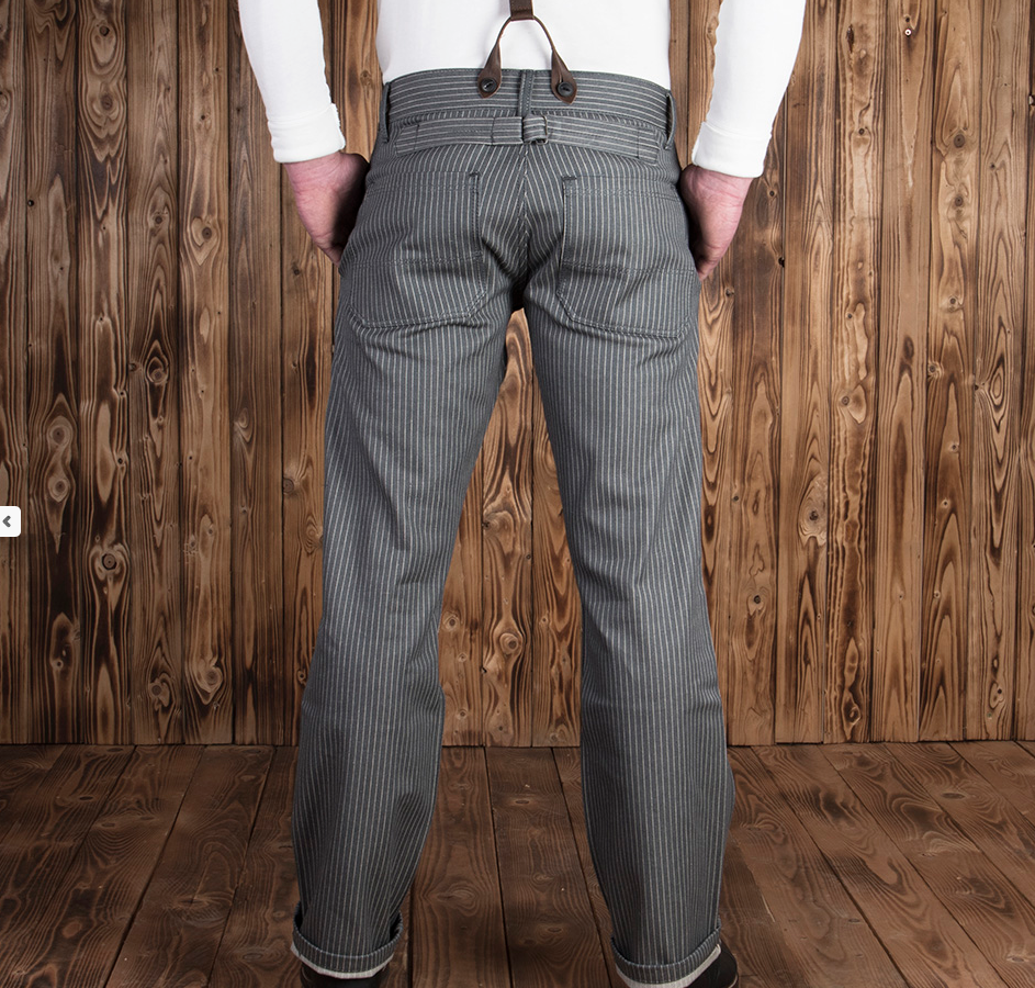 Gestreifte Gefangenenhose von 1942, Hickory 12oz - Ansicht 3 - Holdfast
