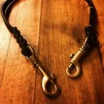 Lanière tressée à mousqueton cuir - Holdfast
