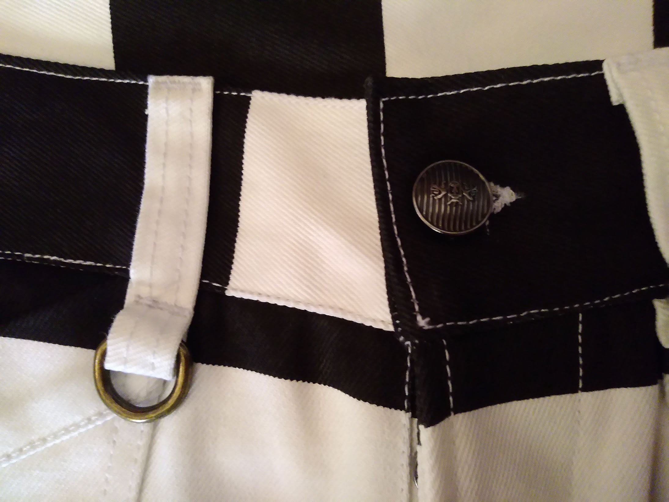 Pantalon-bagnard-prisonnier-holdfast-harley-davidson-bobbers-choppers -rayé