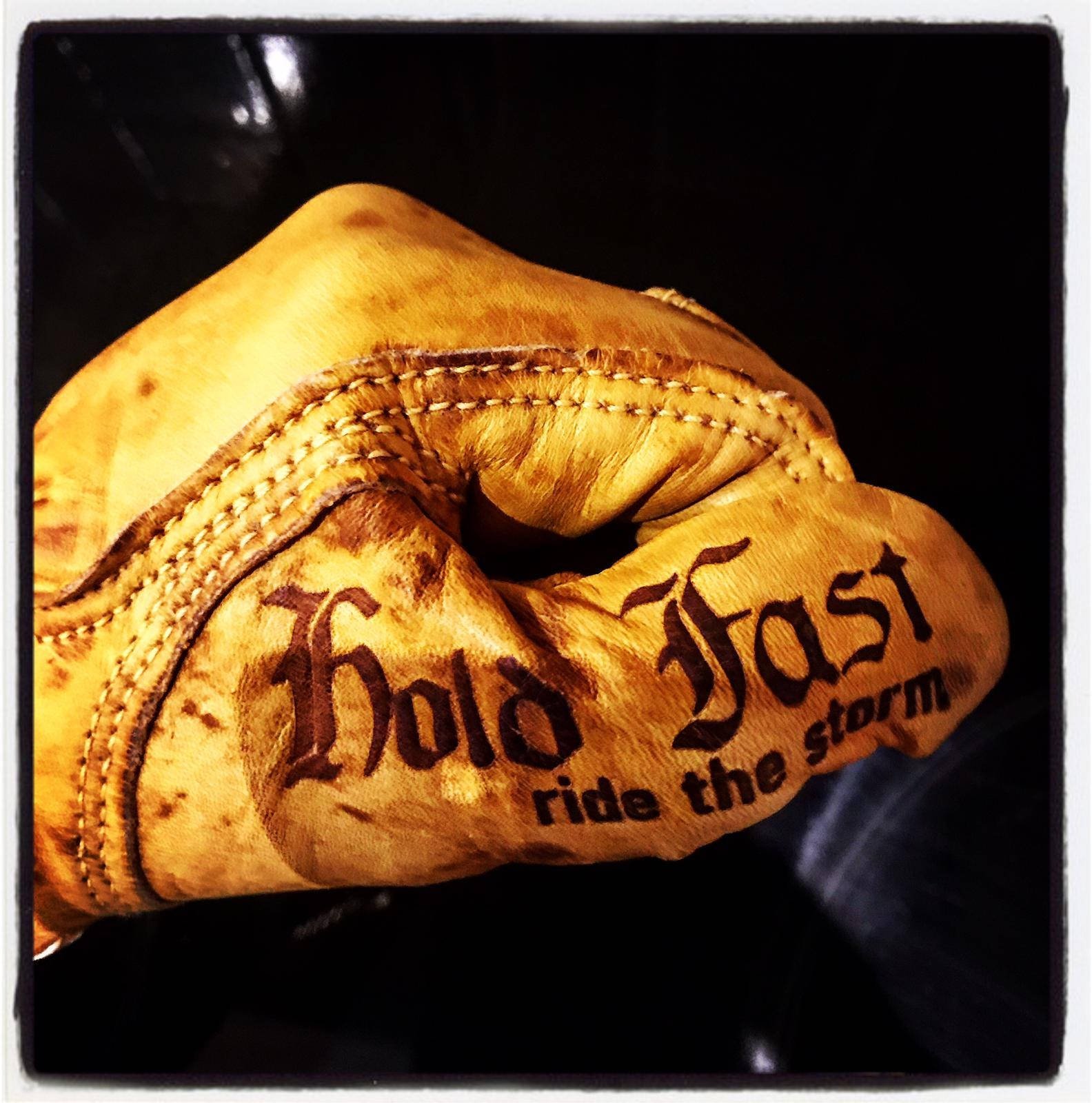 Gants cuir bronze 1936 Hold Fast Motostuka - vue laterale - Holdfast