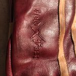 Gants Cuir Moto Rouge Racing Vintage Hold Fast - vue laterale - Holdfast