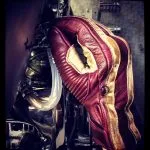 Guantes-de-moto-lujo-vintage-Cuero-Rojo-1971- -Le Mans-holdfast-school-of-cool-carburateur