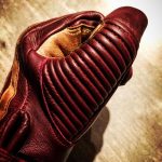 Gants Cuir Moto Rouge Racing Vintage Hold Fast - paume - Holdfast