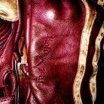 Gants Cuir Moto Rouge Racing Vintage Hold Fast - paire complete - Holdfast