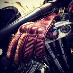Moto-guantes-comodidad-retro-Cuero-Rojo-1971- -Le Mans-holdfast-pala