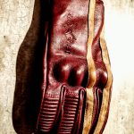 Gants Cuir Moto Rouge Racing Vintage Hold Fast - porte - Holdfast