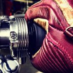 Guantes de moto de cuero rojo Hold Fast Le Mans Vintage 1971 - Interior - Holdfast