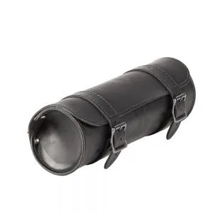 Bolsa-herramientas-motos-Ledrie-negro-cuero-hebillas