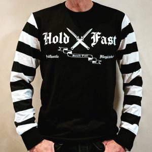 Pull-righe-nero-bianco-vintage-maniche lunghe-holdfast
