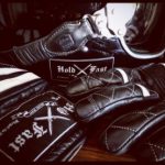 GANTS CUIR JAPAN STYLE MATELASSES HOLD FAST FULL THROTTLE - dos de la main - Holdfast