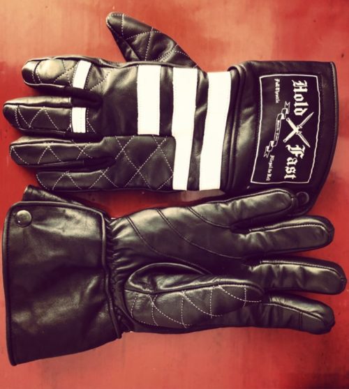 GANTS CUIR JAPAN STYLE MATELASSES HOLD FAST FULL THROTTLE - fermeture - Holdfast