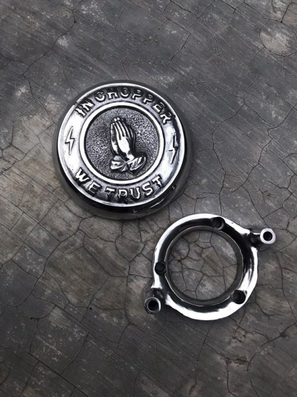 Air Carburator Cover "In Chopper We Trust"
