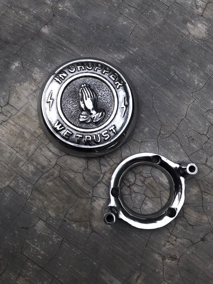 Air Carburator Cover "In Chopper We Trust"