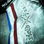 Gants moto Cuir Blanc 1971 Le Mans - dos de la main - Holdfast