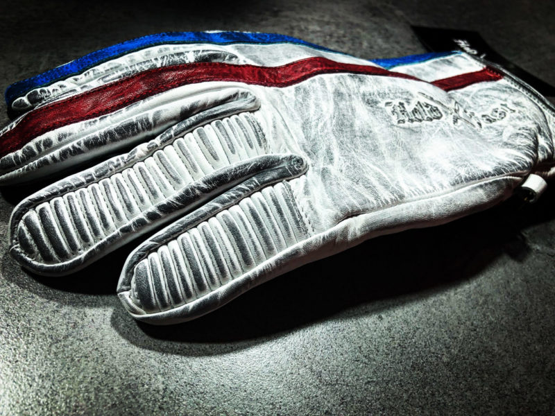 Gants moto Cuir Blanc 1971 Le Mans - poignet - Holdfast
