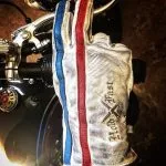 Gants moto Cuir Blanc 1971 Le Mans - vue laterale - Holdfast