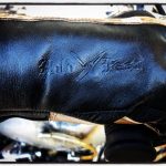 Black Leather Gloves 1971 Le Mans - rear view - Holdfast