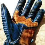 Gants Cuir Bleu Pétrole 1971 Le Mans - vue laterale - Holdfast