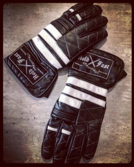 GANTS CUIR JAPAN STYLE MATELASSES HOLD FAST "FULL THROTTLE"
