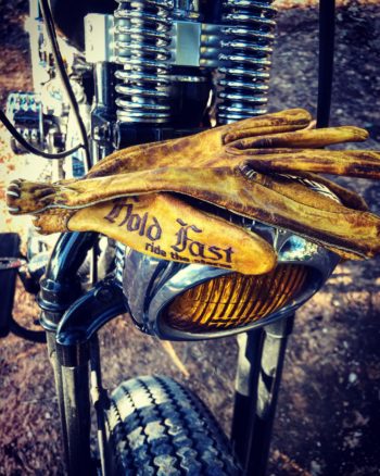 Gants cuir bronze 1936 Hold Fast Motostuka - paire complete - Holdfast
