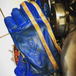 Gants Cuir Bleu Pétrole 1971 Le Mans - paire complete - Holdfast