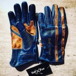Gants Cuir moto Bleu Pétrole "1971 Le Mans" ultra-patina — vue 6