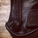 Black Leather Gloves 1971 Le Mans - stitching detail - Holdfast