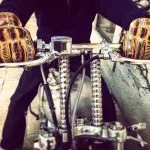 gelbe Chopper-Handschuhe