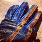Gants Cuir Bleu Pétrole 1971 Le Mans - fermeture - Holdfast
