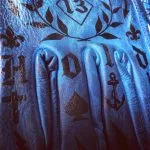 motorfiets-leren-handschoenen-vintage-tattoo-blauw-tattoo-holdfast-motostuka-japan-sytle