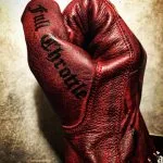1340 HOLD FAST TATTOO RED PATINA LEATHER GLOVES - profile - Holdfast