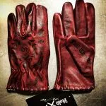 1340 HOLD FAST TATTOO RED PATINA LEATHER GLOVES - upper - Holdfast