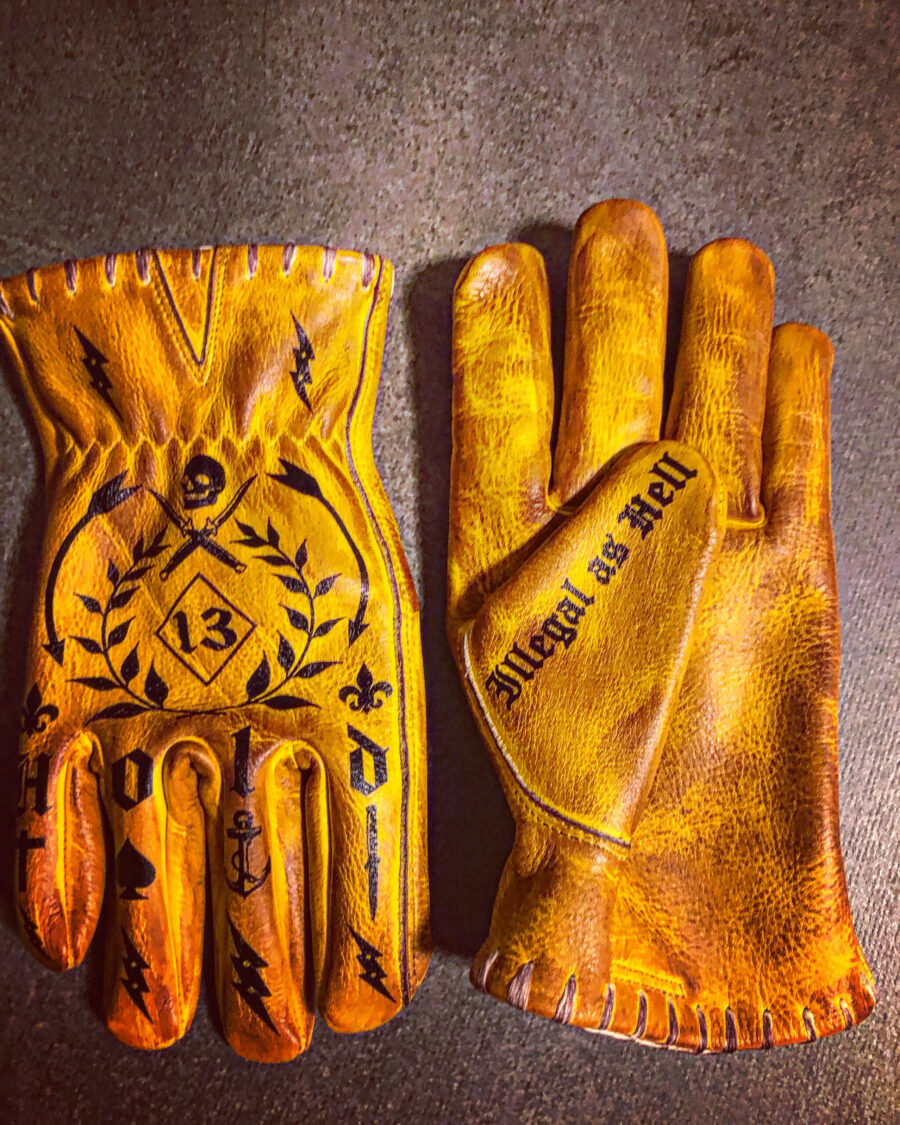 Guantes-cuero-moto-tatuaje-tatuaje-agarre-piel-de-ternero-biker-custom-reverso
