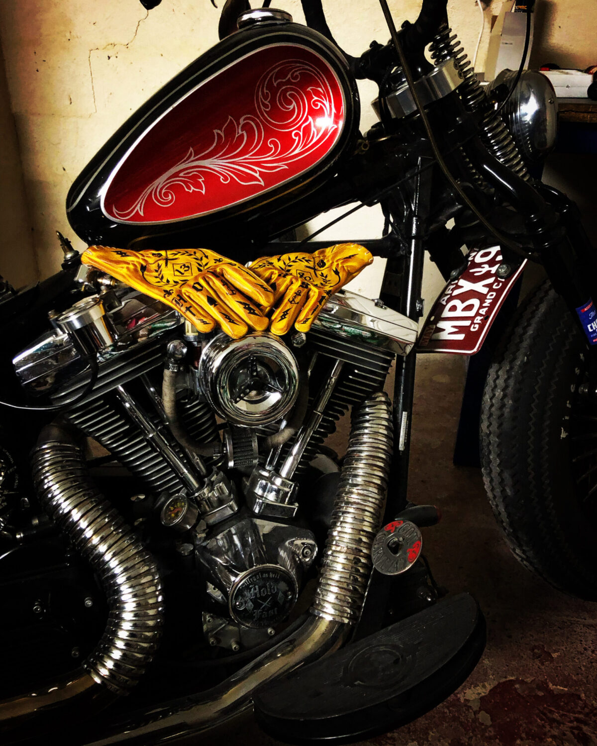 Guantes-cuero-moto-tatuajes-tatuajes-agarre-piel bovina-motero-personalizados-no-homólogos