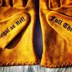 Gloves-leather-motorcycle-tattoo-tattooed-holdfast-calfskin-biker-custom-inches